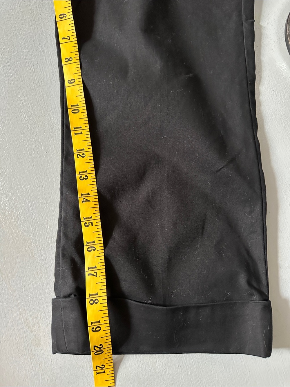 Y2K 2000s Black Tailored Capris Women’s 4 Office Siren Preppy Minimalist Chic - Picture 6 of 6